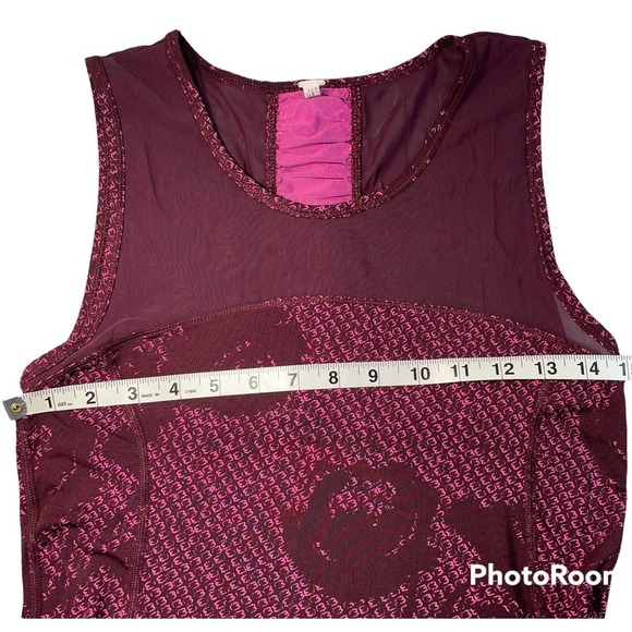 American Eagle Burgundy Peplum Workout Top - Picture 3 of 6